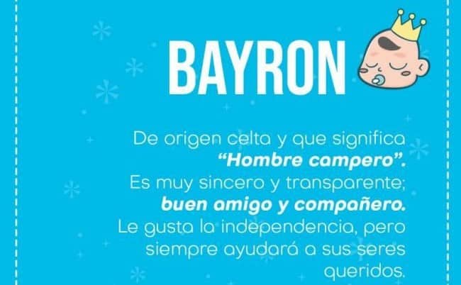 Nombre Byron - Significado y origen del nombre Byron