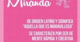Significado del nombre MIRANDA - Origen, Personalidad, Santoral, Popularidad